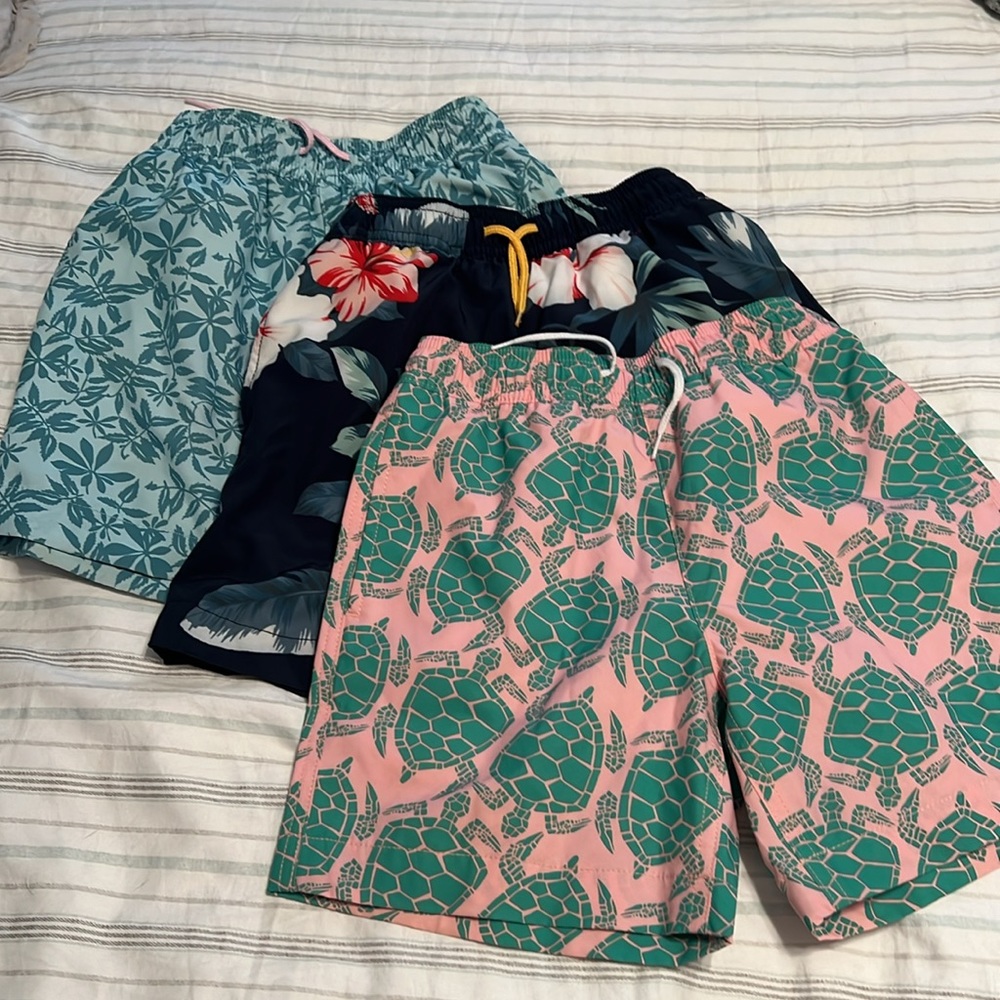 CREW CUTS size 7 boys swim trunks 3 pair
